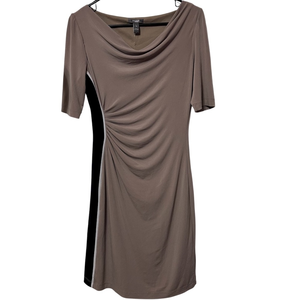 Muse BodyCon CareerWear Dress in toffee and black Women’s Size 2